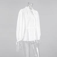 Camisa y blusa de mujer Kawaii con mangas abullonadas con cordones lindos sueltos elegantes jóvenes simples baratos Tops femeninos - details 10