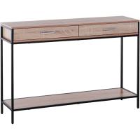 Consola Estrecha para Recibidor Mesa Auxiliar Estrecha para Puerta de Entrada 120x30x81.5 cm Estilo Industrial Imitación Roble - details 0