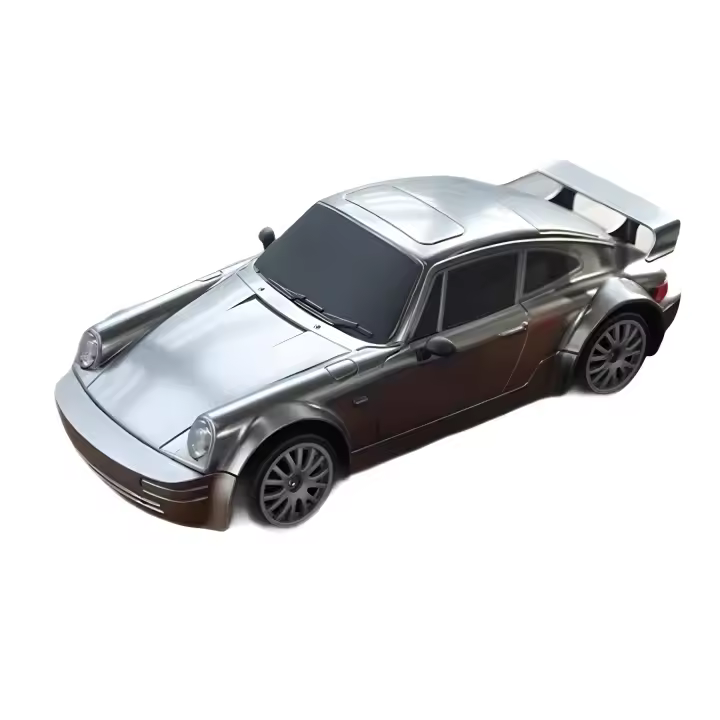 Retro Drift Master 1/20 mini coche de deriva de alto rendimiento con ruedas de carreras y deriva, adulto Drift Master retro recargable, curso de deriva personalizable (plata) - 1