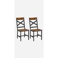 Mesa de Comedor de Estilo Rústico Marrón-Negro 70 x 110 x 77 cm Ideal para 4 Personas - details 12