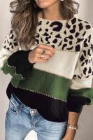 Elegante Suéter de Punto para Mujer Otoño-Invierno 2024 Cuello Largo Contraste Colorido - details 10