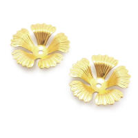 Tapas de cuentas de flores de latón de color no chapado, suministros de joyería Diy de alta calidad, collar, pendientes, accesorios para mujer - details 31