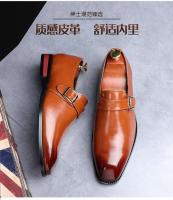 2025 vestido de color sólido de talla grande para hombre, zapatos informales de terciopelo de tigre de metal hechos a mano para fiesta de caballero - details 3