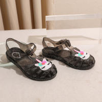 Zapatos romanos transparentes brillantes de gelatina princesa, transpirables, estilo marino. - details 8