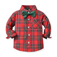 Ropa para niños, nuevo cárdigan de algodón con cuello vuelto de manga larga a cuadros para niños, conjunto de monos, estilo moderno - details 3
