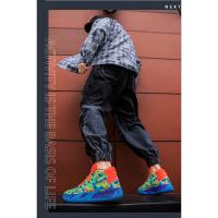 Zapatillas De Baloncesto Para Hombres Y Mujeres Antideslizantes Superficie De Malla Absorbente Transpirables Zapatos Deportivos De Moda Alta Top Para Estudiantes - details 13