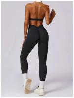 Sujetador Deportivo sin Costuras para Mujeres Encantador y Sexy Halter Bragas de Espalda Liberadas Lencería Sólida Top Femenino Belleza Espalda Inalámbrico Talla Única - details 6