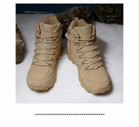 Zapatos de senderismo para hombre, zapatillas tácticas de cuero de gamuza, resistentes al desgaste, senderismo, caza - details 4