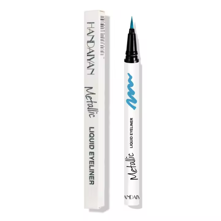 HANDAIYAN Delineador de ojos líquido brillante nacarado de color, pigmento de sombra de ojos metálico, cejas, resistente al agua, arte de labios para fiesta - 1