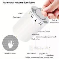 Lámpara de Mesita Inalámbrica Bluetooth Luz Táctil, Dimpleo Nocturno, Atmósfera LED Colorida - details 4