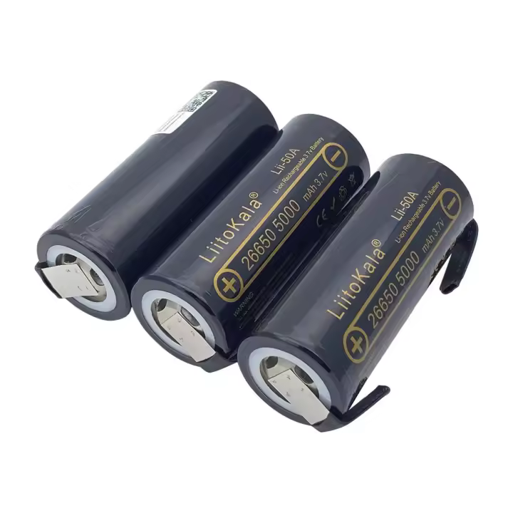 LiitoKala-batería recargable de iones de litio para linterna, pila de ion de litio de 3,7 V, 26650, 5000mah, Lii-50A-N, 26650 - 1