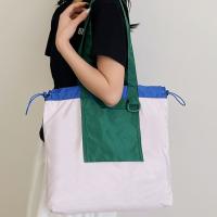 Bolso de compras plegable de color, bolso de bolsillo respetuoso con el medio ambiente de gran capacidad, bolso de mano con cordón impermeable reutilizable para niñas - details 20