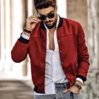 Chaqueta De Cuero Suelto Para Hombre Con Cuello Erguido Estilo Americano Casual Moda Primavera Otoño Botones Cardigan Moto & Biker - details 1