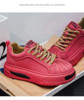 Papá zapatos versátiles casual zapatos deportivos Guochao hombres 2025 nuevos hombres de suela gruesa superficie de cuero aumentando zapatos blancos. - details 14