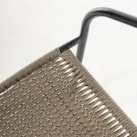 Conjunto Exterior de Jardín de Ratán Natural Mesa y Sillas de Acero y Cristal - details 22