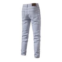 Pantalones de mezcla lavados personalizados para hombre, rectos, ligeramente elásticos, informales, a la moda, primavera y otoño, nuevos - details 2