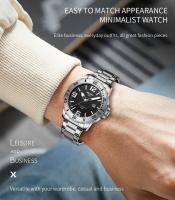 Reloj de negocios luminoso de primera marca con correa de acero inoxidable y movimiento de cuarzo analógico NIBOSI de lujo de primera calidad para hombre - details 7