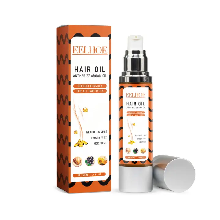 El aceite de nuez marroquí hidrata, suaviza y repara el cuidado del cabello para el cabello seco y furioso en la cola - 1