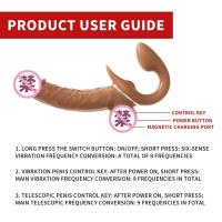 Vibrador Telescópico Doble Cabeza Dispositivo de Placer Sensual para Mujeres - details 11