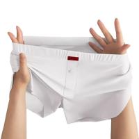 Calzoncillos Boxer simples a la moda, calzoncillos finos sin costuras de Color sólido, ropa interior transpirable de sensación fresca para hombres de verano - details 17