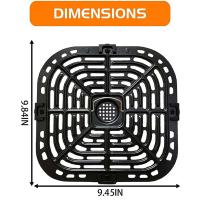 Placa de parrilla para freidora de aire para freidoras de aire Instants Vortex Plus 6QT, piezas de repuesto de bandeja de parrilla cuadrada mejorada - details 2