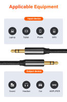 Nephy Cable de Audio HiFi Jack de Línea Estéreo 3.5mm para PC, Xiaomi, Oneplus, Altavoces, Auriculares MP3, Coche - details 1