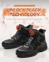 Botas de caña alta, zapatos deportivos para hombre con punta de acero de seguridad indestructible, zapatos de trabajo antideslizantes - details 4