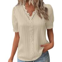 Paquete de camisetas para mujer, camisa Smooth Ence con cuello en V, blusa elegante de color sólido de moda para mujer - details 1