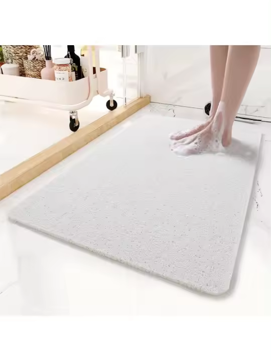 Alfombra antideslizante para baño, alfombra de ducha, fondo de malla grande, seda de masaje antideslizante para pies de baño - 1