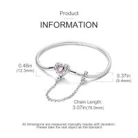 Pulsera de Plata Esterlina 925 Encanto de Mariposa Estrellas Luna Cadena de Seguridad - details 116