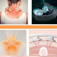 Instrumento portátil inteligente para masaje y relajación del cuello, funciona con pilas secas, color gris - details 4