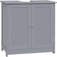 Mueble Baño Moderno de Madera Lavabo Bajo con Armario y Sifón Estante Ajustable con 2 Puertas - details 3