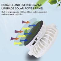 Sombrero transpirable con sombrero solar para protección solar al aire libre, ventilador recargable por USB, gorras de béisbol, protector solar de verano, 1 ud. - details 12