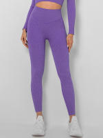 Pantalones de yoga deportivos de cintura alta para gimnasio, mallas sin costuras para mujer - details 3