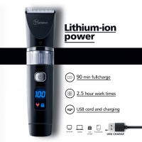 Cortapelos Profesional HATTEKER Cuchilla Cerámica Impermeable Pantalla LED Para Barba - details 5