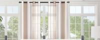 Cortinas Opacas de salón, 2 Piezas, Cortinas térmicas aislantes frío y Calor para Dormitorio con Ojales Gris Claro - details 0
