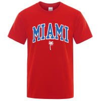 Camisetas con letras de la ciudad de la costa de Miami para hombre, ropa informal holgada de gran tamaño, camisetas de algodón con dibujos animados para hombre, camisetas callejeras - details 16