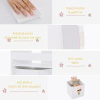 Estantería Infantil de Madera y Tela 5 Estantes y 2 Cajones Ideal para Dormitorio Salón Guardería - details 4