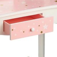 Located in front panel of the vanity table
