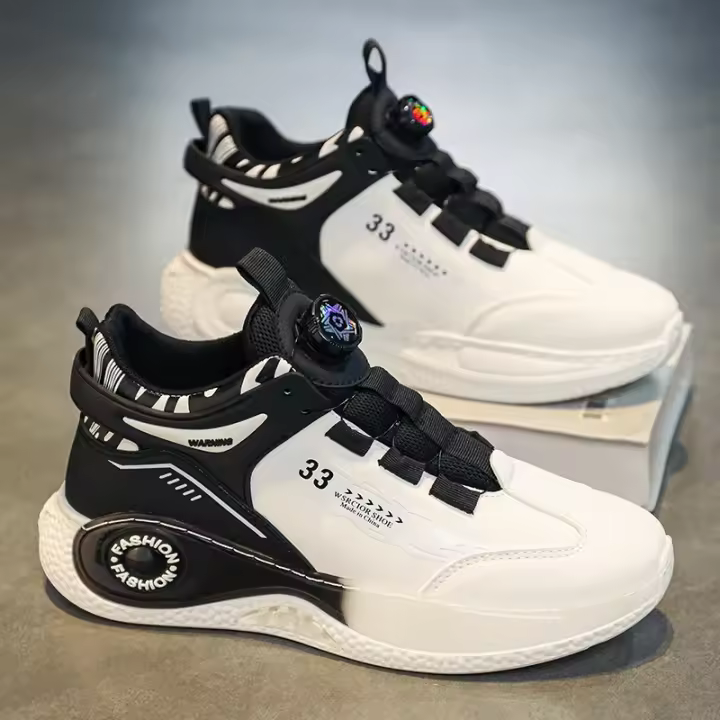 Zapatillas de deporte para hombre con hebilla giratoria, cómodas, antideslizantes, con cordones, duraderas, para actividades al aire libre - 1