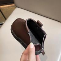Zapatos de cuero para niñas, botas cortas versátiles antideslizantes de fondo suave, estilo coreano, a la moda, otoño e invierno, 2024 - details 8