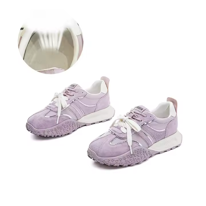 Zapatos Deportivos de Cuero Genuino para Mujer Forrest Gump Plataforma de Primavera 2025 - 1