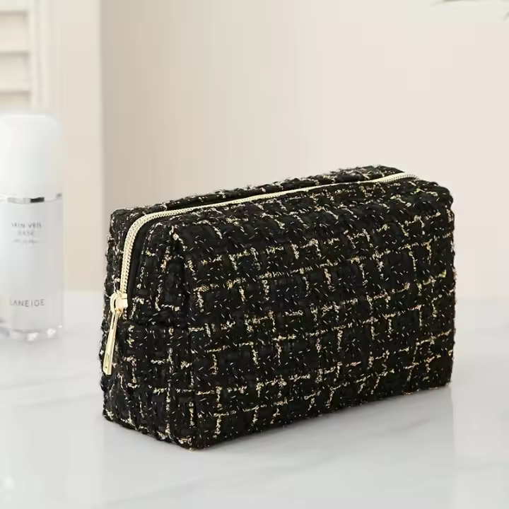 Neceser cosmético elegante, bolsa de tocador, organizador de maquillaje con cremallera, estuche de viaje portátil para artículos - 1