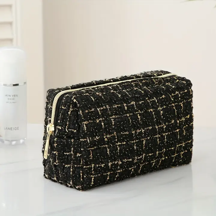 Neceser cosmético elegante, bolsa de tocador, organizador de maquillaje con cremallera, estuche de viaje portátil para artículos - 1