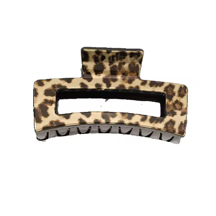 Pinza para el cabello con estampado de leopardo, regalos para ella, accesorios para el cabello informales y versátiles para mujer, tocados minimalistas adecuados para cabello grueso, accesorios para el cabello de moda para fiestas, decoración de ropa diar - 1