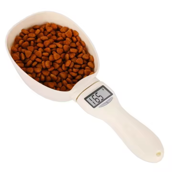 Taza medidora eléctrica de comida para mascotas, taza de comida para perros y gatos, báscula Digital de cocina con pantalla LED - 1