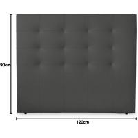 Molo Paris Acolchado de Alta Gama Tapizado en Piel Tamaño 160 x 120 cm Poste de Cama 150 Blanco - details 10