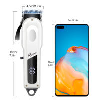 Hatteker-maquinilla eléctrica para cortar el pelo, salón profesional, cortapelos de alta potencia, uso doméstico, afeitadora de barba, empujador, carga USB - details 22