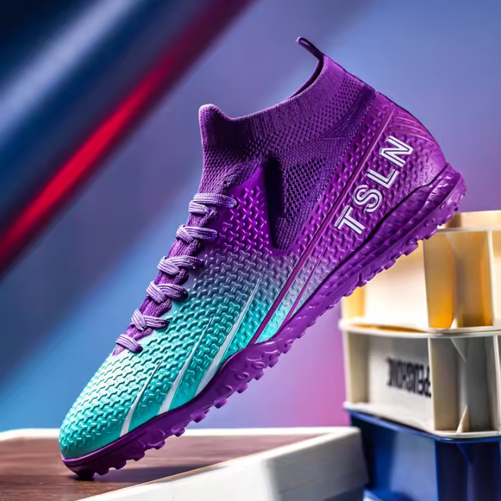 Zapatos de Fútbol Unisex AG Antideslizantes, Resistentes al Desgaste, Adecuados para Entrenamiento en Césped, Partidas y Uso Diario - 1