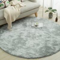 Alfombra peluda redonda pequeña con estampado de teñido anudado, tapete colorido antideslizante para sala de estar y dormitorio, alfombrilla suave para el suelo de invierno, 40/60cm - details 9